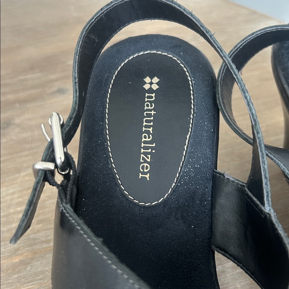 Naturalizer Leather Wedge Sandals Open Toe Slingback Women’s Size 7.5 - Picture 11 of 13